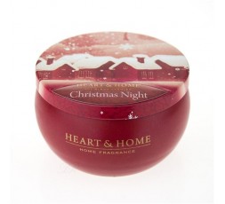 Heart & Home Αρωματικό Κερί σε Μεταλλικό Βαζάκι - Νύχτα Χριστουγέννων 125g