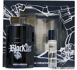 Paco Rabanne Black XS Eau De Toilette 50ml + Travel Spray 10ml Gift Set