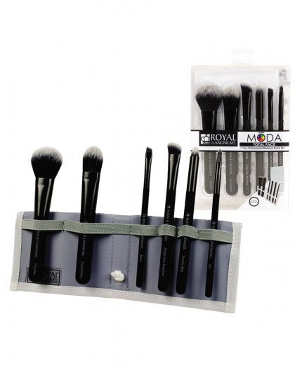 Royal & Langnickel Brushes - Moda Total Face 7pc Brush Set Black