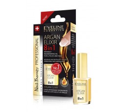 Eveline Nail Therapy - Argan Elixir 8in1 Nail and Cuticles Intensely Regenerating Oil 12ml