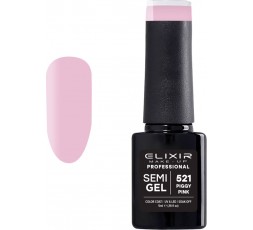Elixir Semigel Ημιμόμινο Βερνίκι 521 Piggy Pink 5ml
