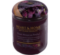 Heart & Home Αρωματικό Κερί Μεγάλο - Γλυκά Μούρα & Βανίλια 340g