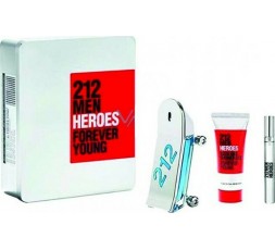 Carolina Herrera Set 212 Men Heroes Set Eau de Toilette 90ml + Eau de Toilette 10ml + Shower Gel 100ml