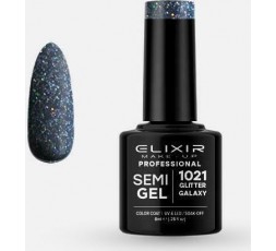 Elixir Semigel Ημιμόμινο Βερνίκι 1021 Glitter Galaxy 8ml