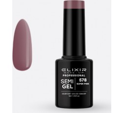 Elixir Semigel Ημιμόμινο Βερνίκι 578 Super Pink 5ml