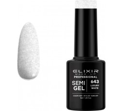 Elixir Semigel Ημιμόμινο Βερνίκι 643 Luxury White 5ml