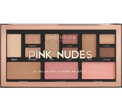 Profusion Cosmetics Pink Nudes 12 Color Eye & Cheek Palette