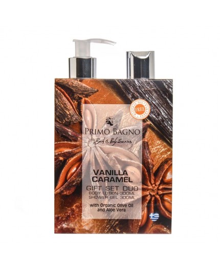 Primo Bagno Vanilla Caramel Gift Set Duo - Body Lotion 300ml + Shower Gel 300ml