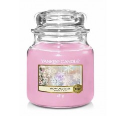 Yankee Candle Κερί σε Γυάλινο Δοχείο Medium σειρά Snowflake Kisses 411g