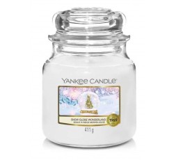 Yankee Candle Κερί σε Γυάλινο Δοχείο Medium σειρά Snow Globe Wonderland 411g