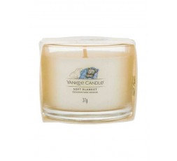 Yankee Candle Αρωματικό κερί σε Γυάλινο δοχείο Votive Signature σειρά Soft Blanket 37g 