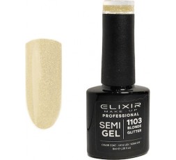 Elixir Semigel Ημιμόμινο Βερνίκι 1103 Blonde Glitter 8ml 