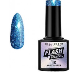 Elixir Flash Semigel Ημιμόμινο Βερνίκι 1112 Moroccan Blue 8ml