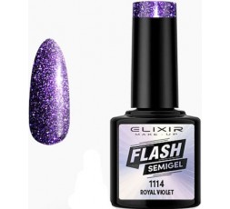 Elixir Flash Semigel Ημιμόμινο Βερνίκι 1114 Royal Violet 8ml