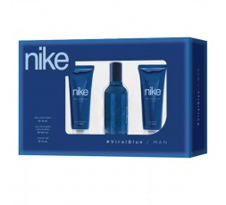 Nike Viral Blue Man Gift Set Eau De Toilette 100ml & After Shave Balm 75ml & Shower Gel 75ml