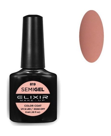 Elixir Semigel Ημιμόνιμο βερνίκι - 819 (Pastel Pink) 8ml
