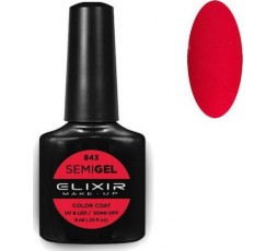 Elixir Semigel Ημιμόνιμο βερνίκι - 843 (Boston University Red) 8ml
