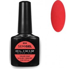 Elixir Semigel Ημιμόνιμο βερνίκι - 834 (Coral Pink) 8ml