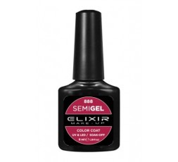 Elixir Semigel Ημιμόνιμο βερνίκι - 888 (Plum) 8ml