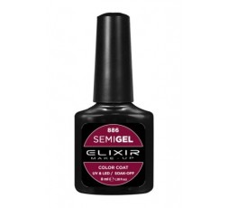 Elixir Semigel Ημιμόνιμο βερνίκι - 886 (Imperial Purple) 8ml